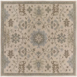 Gilgamesh Beige 8 ft. x 8 ft. Square Indoor Area Rug