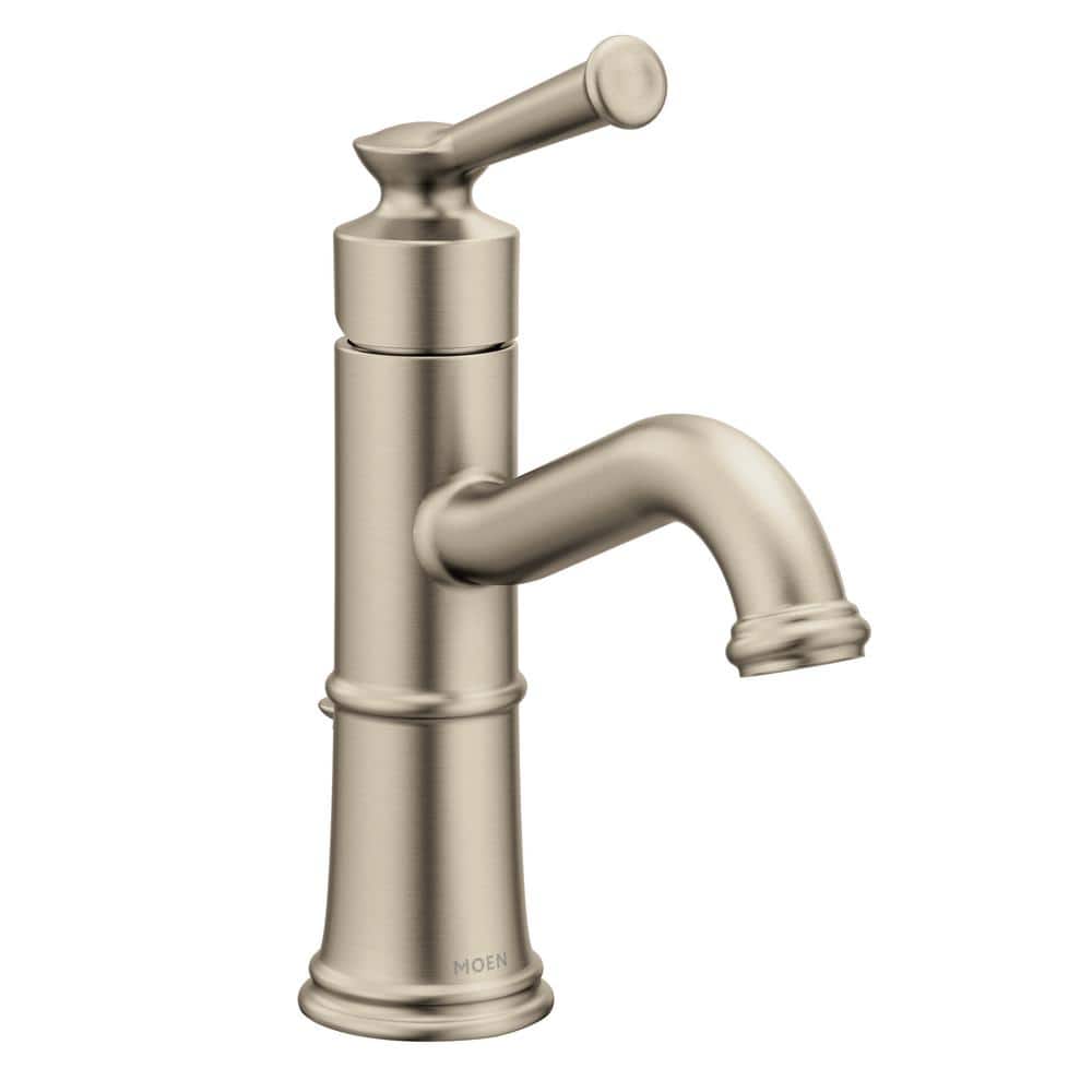 MOEN Belfield Single Hole Single-Handle Bathroom Faucet in Brushed ...