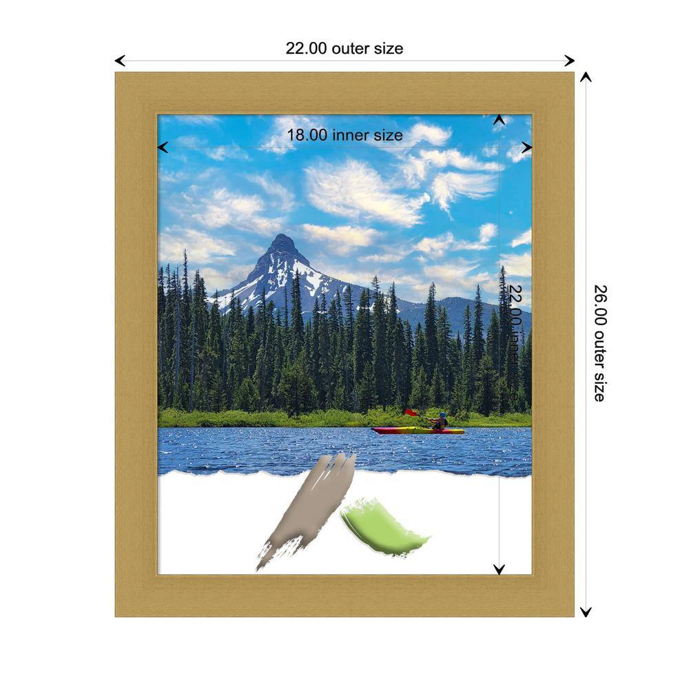 Grace Brushed Gold 18x22 Polystyrene Wall Picture Frame