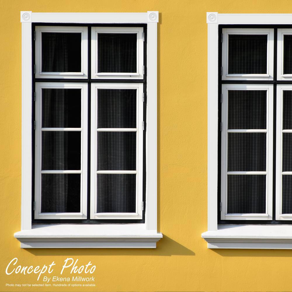 White Square Edge Decorative Rosette Block