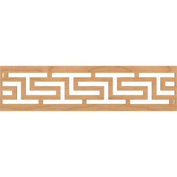 Ekena Millwork Tulum Fretwork 0.25 in. D x 47 in. W x 12 in. L Maple Wood Panel Moulding