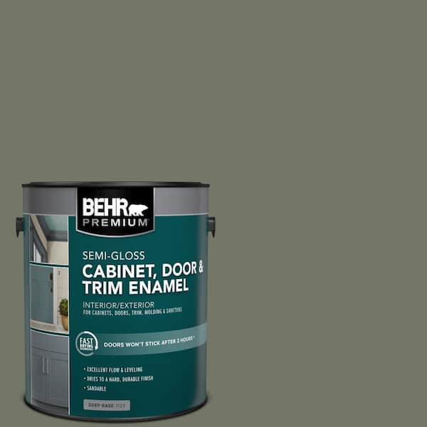 BEHR PREMIUM 1 gal. #PPU10-19 Conifer Green Semi-Gloss Enamel Interior/Exterior Cabinet, Door & Trim Paint