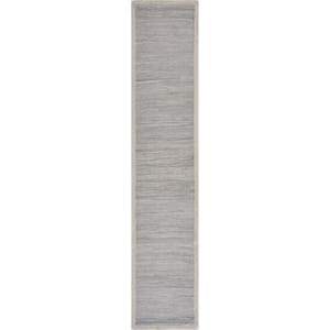 16 in. W x 80 in. L Bordered Light Gray Solid Woven Table Runner 16 in. W x 80 in. L Bordered Light Gray Solid Woven Table Runner