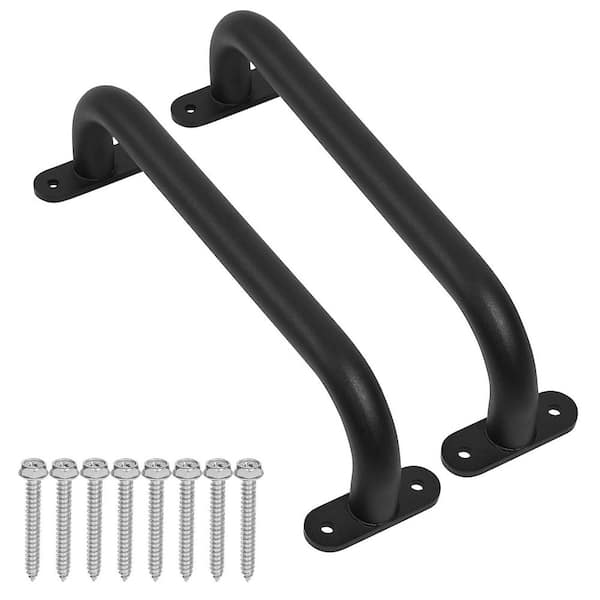 13'' Black Metal Playground Safety Handles - Swing Set Grab Bar, Playhouse Hand Grip, Jungle Gym Accessory 2-Pack