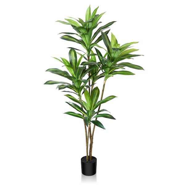 Cubilan 60 in. Green Artificial Dracaena Tree Centerpieces in Pot