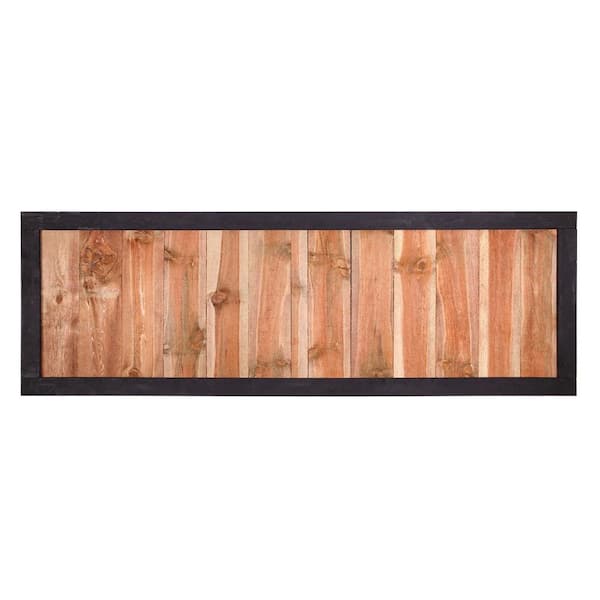 Outdoor Essentials 2 ft. x 6 ft. Pressure-Treated Dura Color Sonoma Wood Fence Panel with Black Frame