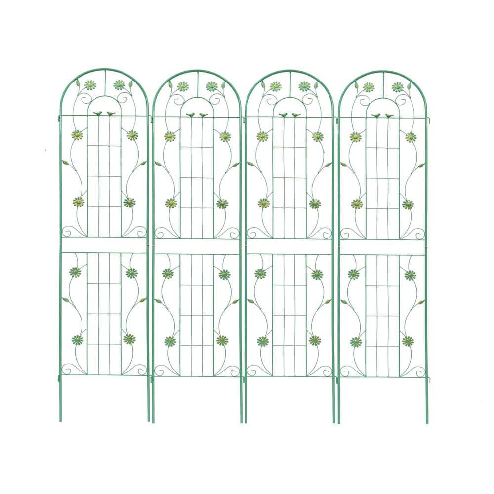 86.7 in. Outdoor Flower Support, Metal Garden Trellis, Rustproof Trellis fo