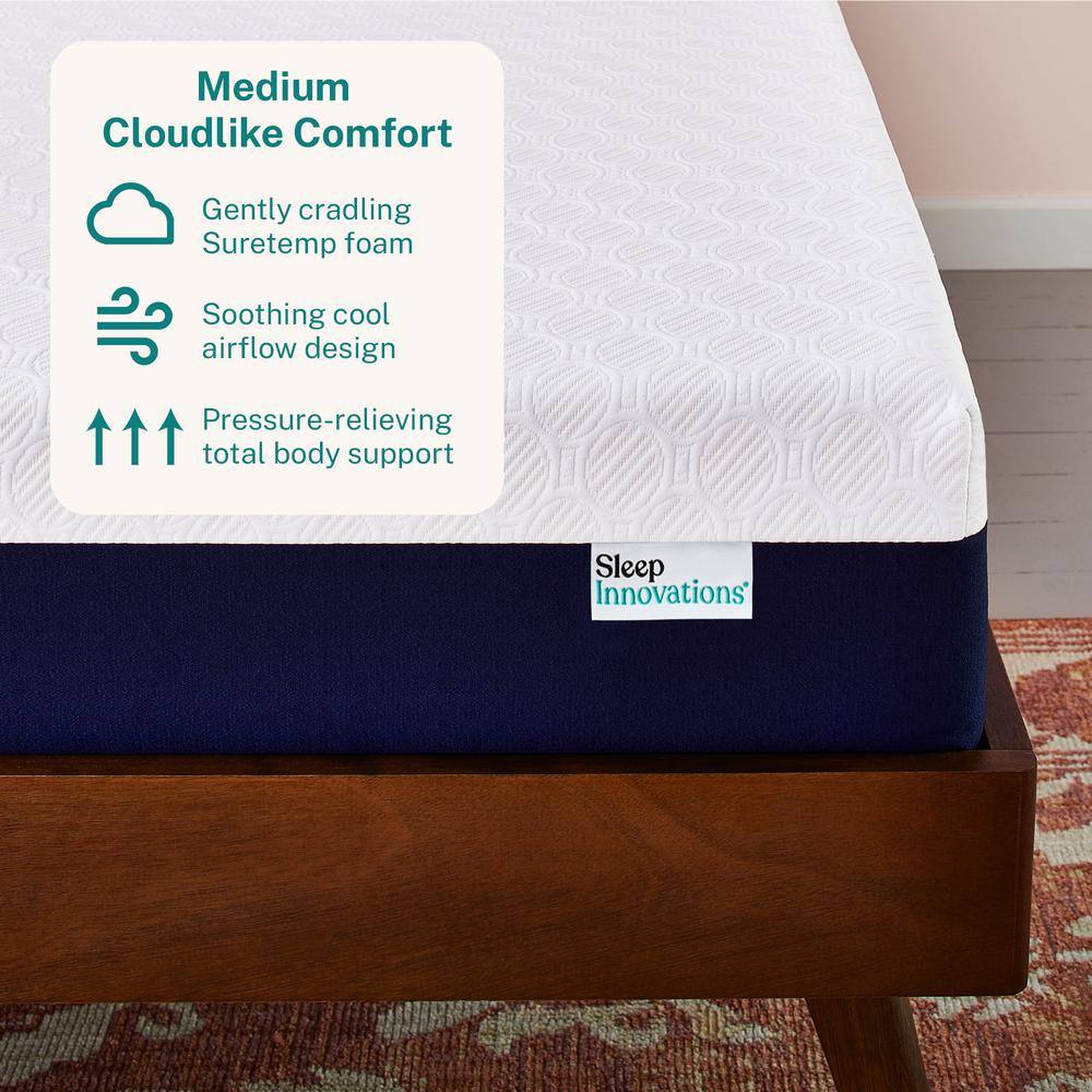 Shiloh 12" Full Memory Foam Mattress with Hypoallergenic Cover