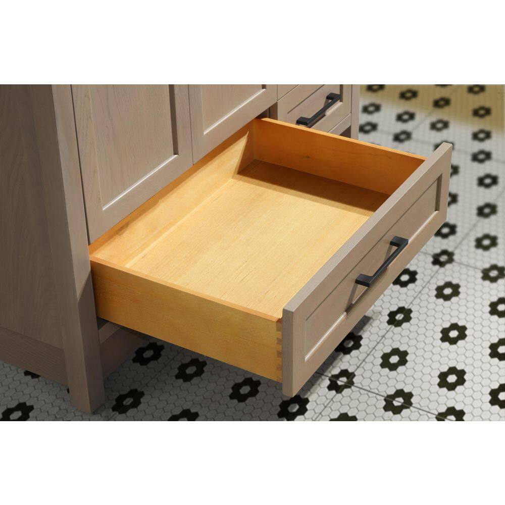 Huntington 42" Oak Gray Bathroom Vanity with Carrara Marble Countertop