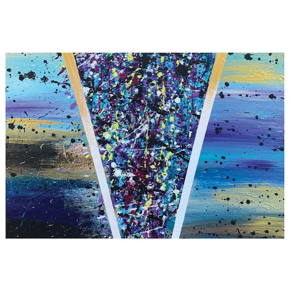 Splatter Design by Sarah Wahl 1-Piece Unframed Canvas Drawing Print Abstract Poster Art Print 20 in. x 30 in.