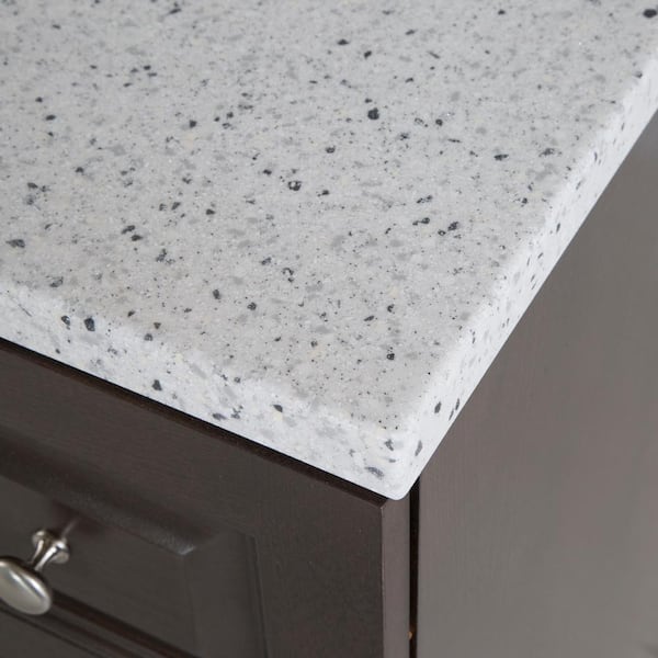 Northwood 37 in. W x 19 in. D Bathroom Vanity in Dusk with Solid Surface Vanity Top in Silver Ash with White Sink