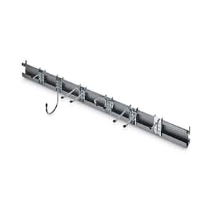 Storability 31 in. W Gray Epoxy Coated Steel Combination Rail Kit with 6 Heavy-Duty Assorted Rail Hooks