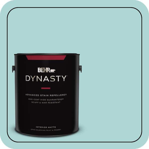 1 gal. #T12-19 Sugar Pool Matte Interior Stain-Blocking Paint & Primer