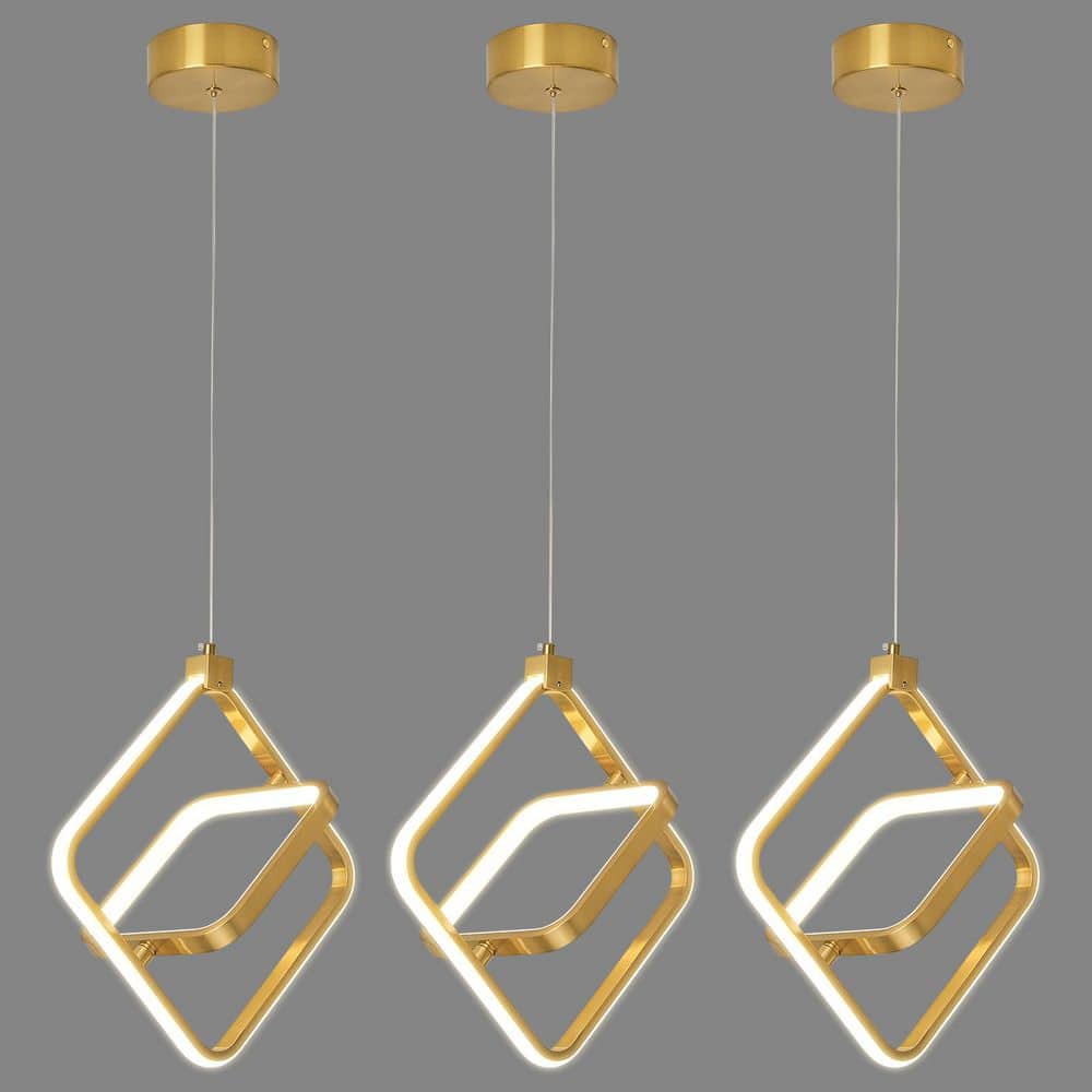 Home Lighting 20W 2-Light Rectangular 3-Pack Modern LED Pendant Lights for Dining Room price history on PriceWatchPro