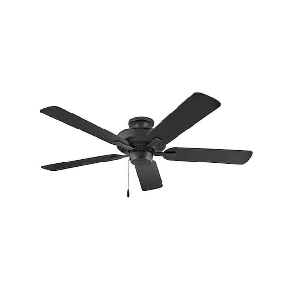 Hinkley Metro 52" 3-Speed Indoor Dual Mount Ceiling Fan, Matte Black