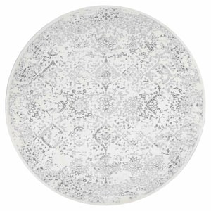 Odell Distressed Persian Ivory 8 ft. Round Rug