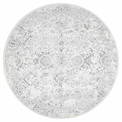 Odell Distressed Persian Ivory 4 ft. x 6 ft. Oval Rug
