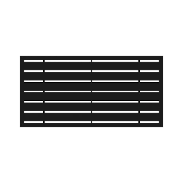 2 ft. x 4 ft. Boardwalk Black Polypropylene Decorative Screen Panel