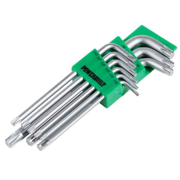 Powerbuilt 9-Piece Long Arm Torx Key Wrench Set