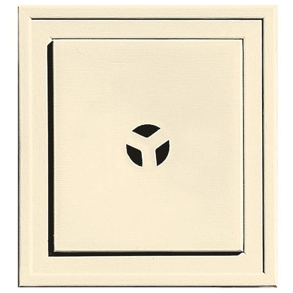 Builders Edge 7.9375 in. x 7.9375 in. #020 Heritage Cream Slim Line Universal Mounting Block
