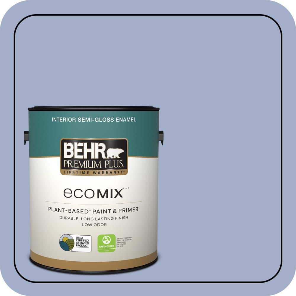 1 gal. #610D-4 Bellflower Semi-Gloss Enamel EcoMix Plant-Based Interior Paint & Primer price history on PriceWatchPro