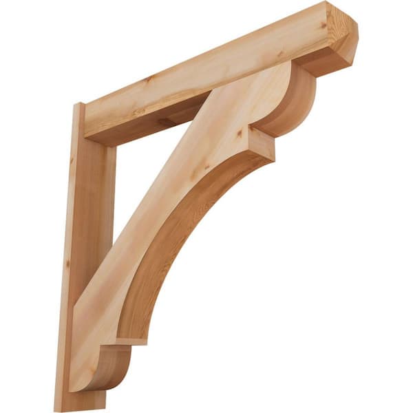 Ekena Millwork 8 in. x 44 in. x 44 in. Western Red Cedar Olympic Craftsman Smooth Outlooker