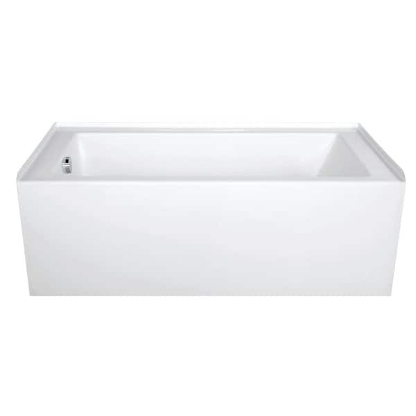 Hydro Systems Shannon 60 in. Acrylic Rectangular Alcove Whirlpool Bathtub in White