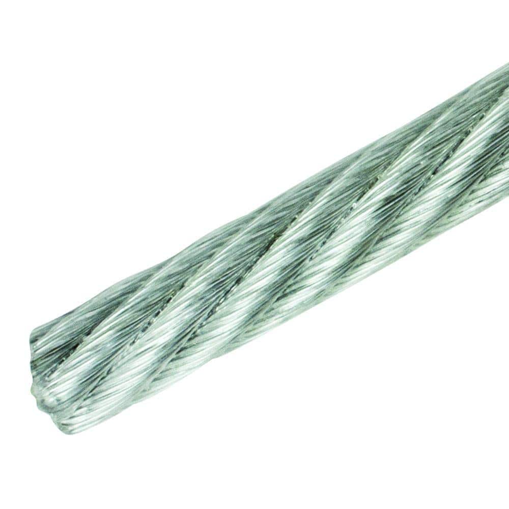 Everbilt 5/16 in. x 150 ft. Galvanized Vinyl Coated Wire Rope 809890 - The  Home Depot