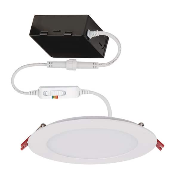 Premium Series 6 in. LED, 2-Level Lumen Select, Ultraslim Canless Recessed Light, Adjustable CCT