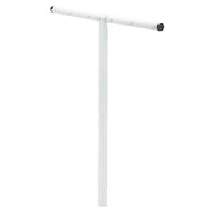 Steel White T-Post Pole for 7-Line Outdoor Clothesline