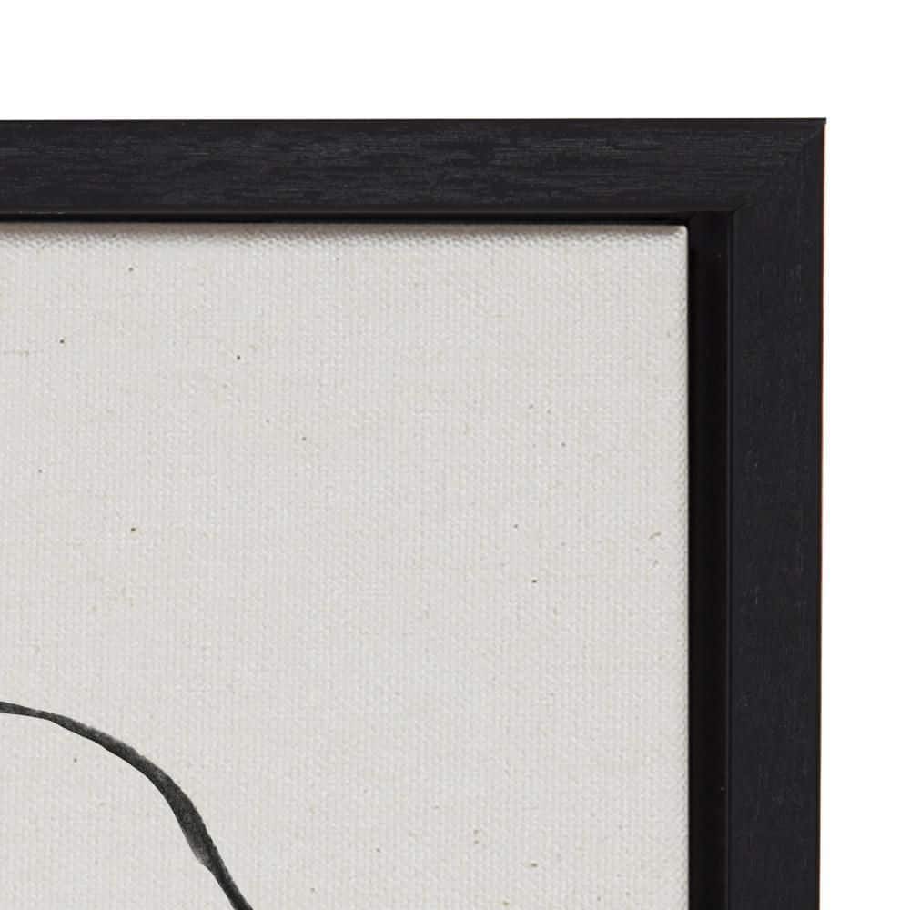 Set of 2 Black Framed Abstract Canvas Art Prints