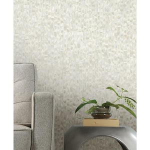 45 sq. ft. Mother Of Pearl Non-Woven Peel and Stick Wallpaper