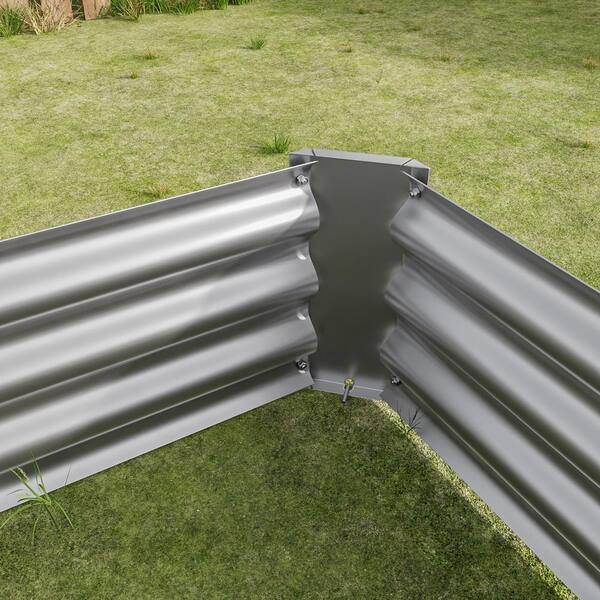 Siavonce Metal Raised Garden Bed 4 ft. x 2 ft. x 1 ft