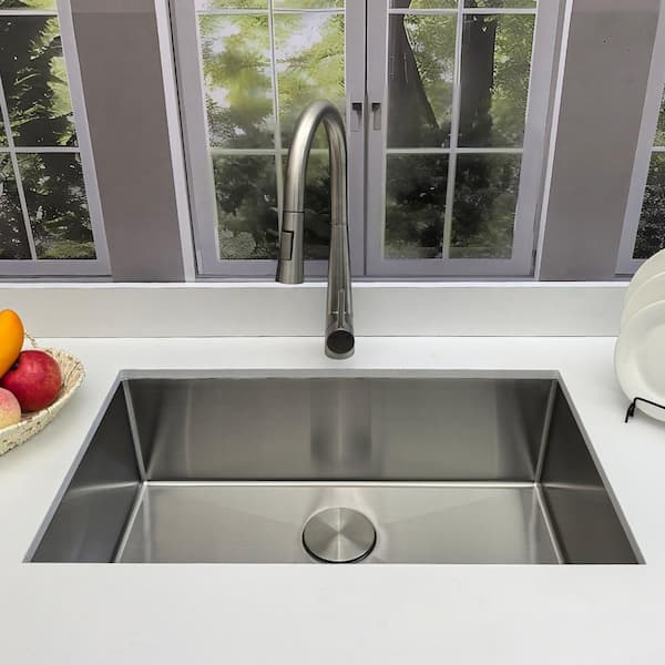 Delironexu 30 in. Undermount Kitchen Sink-Single Bowl 18 Gauge