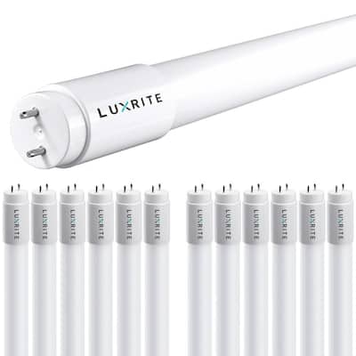 13W 4 ft. Linear T8 LED Tube Light Bulb Ballast and Ballast Bypass Compatible 5000K Bright White Damp Rated (12-Pack)