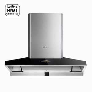 Perimeter Vent Series 36 in. 1100 CFM Wall Mount Range Hood with Self-Adjusting Capture Shield and Touchscreen
