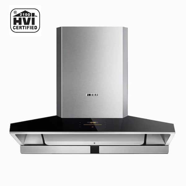 FOTILE Perimeter Vent Series 36 in. 1100 CFM Wall Mount Range Hood with Self-Adjusting Capture Shield and Touchscreen