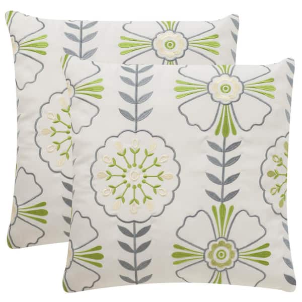 Safavieh Flower Power Soleil Square Outdoor Throw Pillow (Pack of 2)