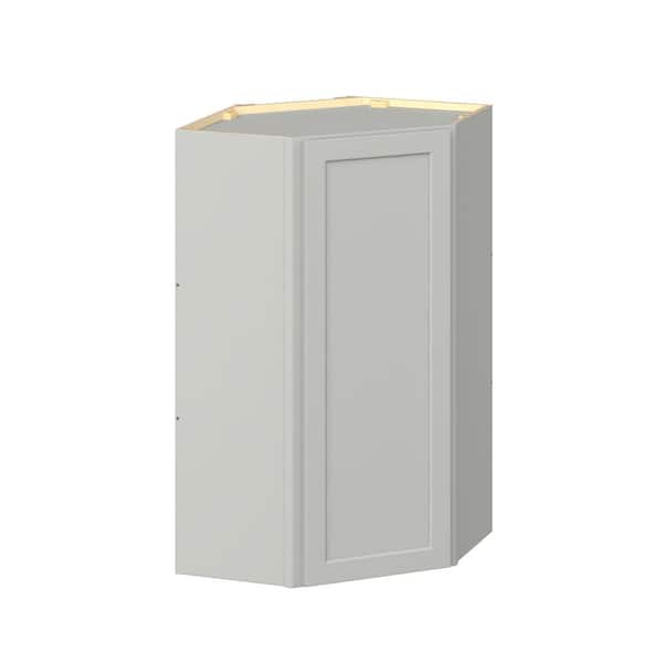 Emerson Whisper Gray Wall Diagnal Corner Ready to Assemble Kitchen Cabinet (24 in. W x 42 in. H x 24 in. D)