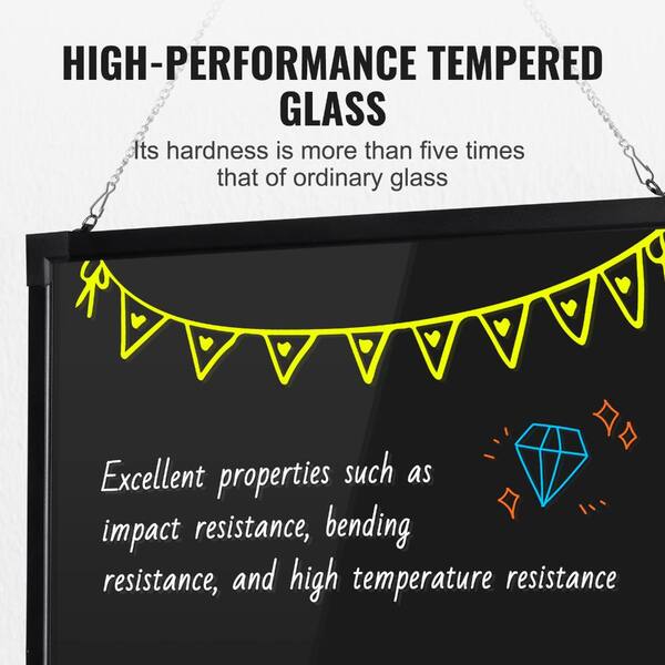 Bunpeony LED Message Writing Board, 32x24 in. Large Light Up Sign