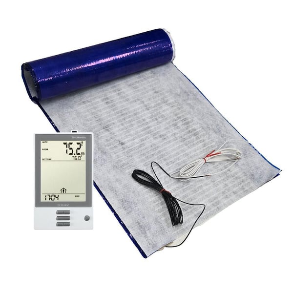 10 ft. x 36 in. 120-Volt Peel and Stick Radiant Floor Heating Mat with 7-Day Thermostat for Tile and Glue-Down Floors