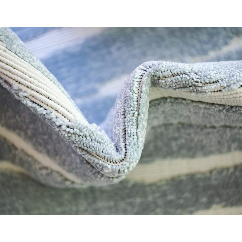 Light Blue Rectangular Synthetic Outdoor Area Rug