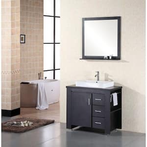 Washington 36 in. W x 22 in. D Single Sink Vanity in Espresso with Wood Top in Espresso