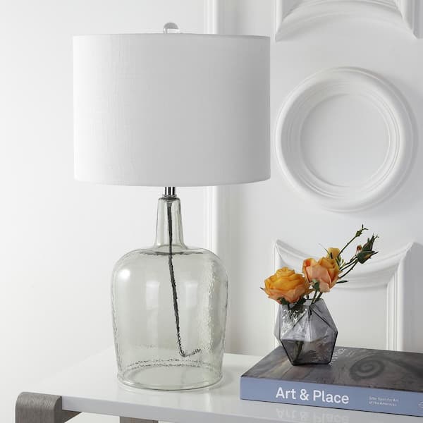 Gray glass table store lamp