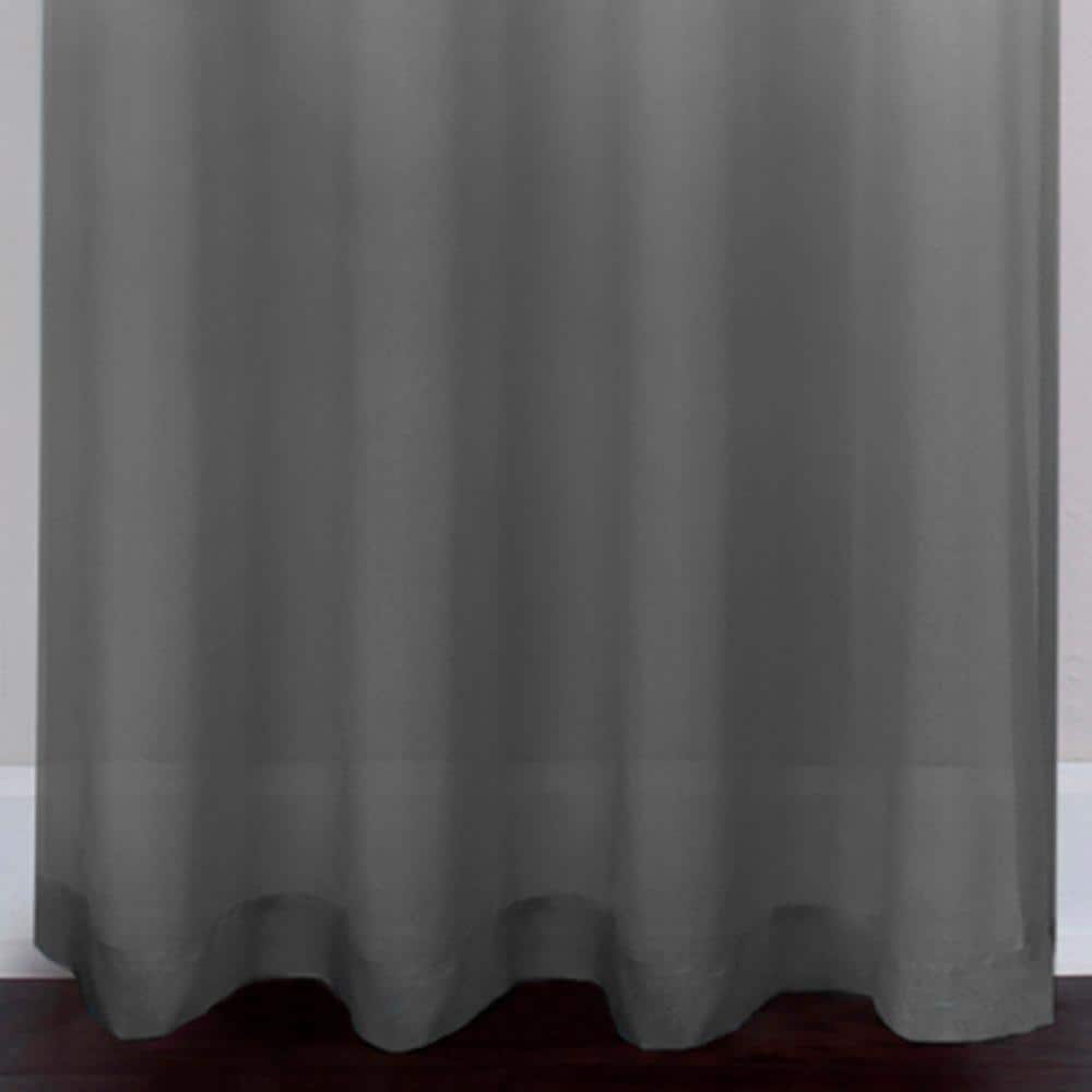 Grey and Yellow Ombre Sheer Grommet Curtain Panel