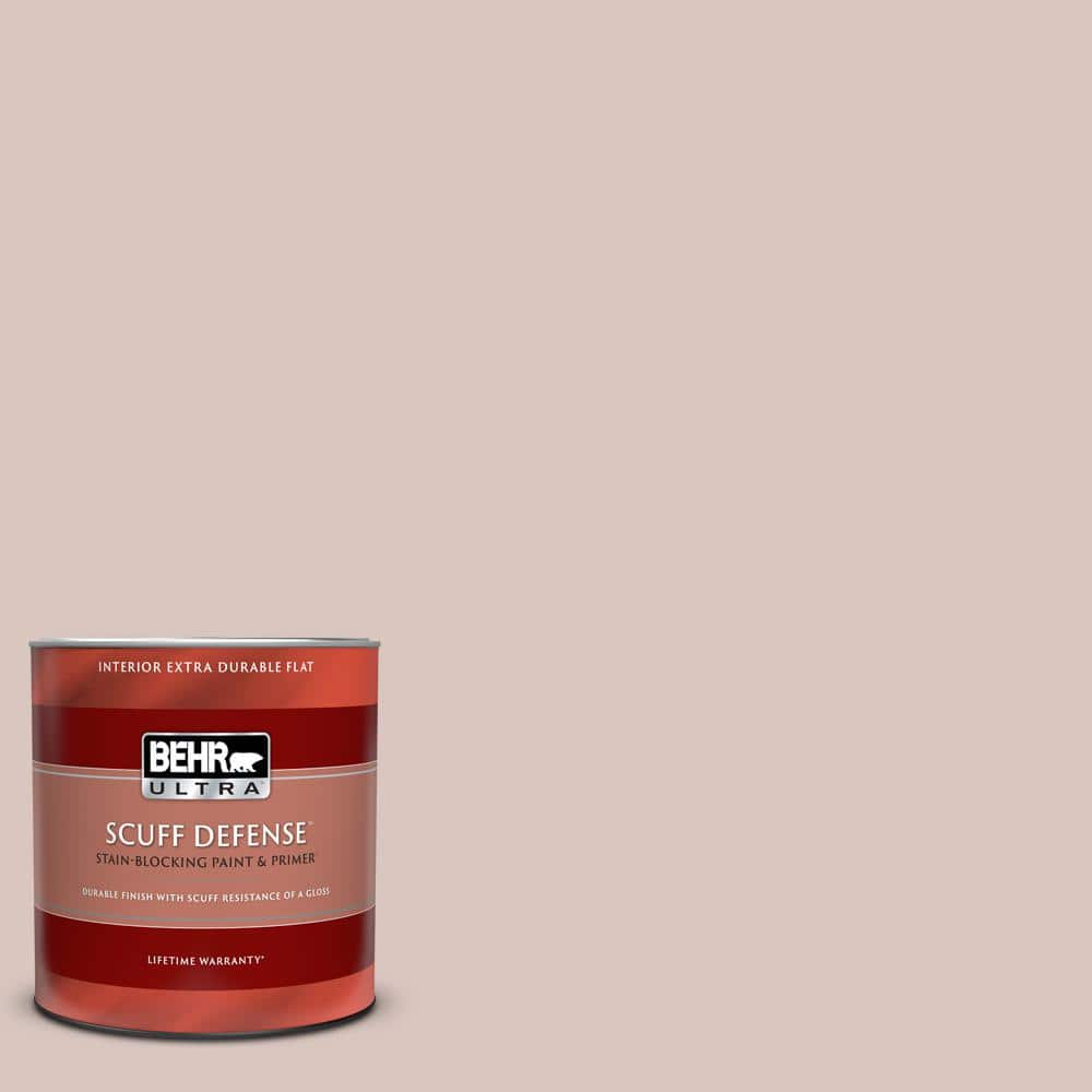 BEHR ULTRA 1 qt. #PPU2-06 Wisp of Mauve Extra Durable Flat Interior Paint &  Primer 172004 - The Home Depot