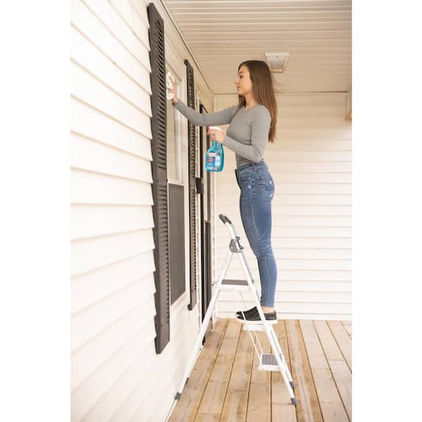 Gorilla Ladders 3-Step Steel Lightweight Step Stool Ladder 225 lbs. Load  Capacity Type II Duty Rating (9ft. Reach Height) GLS-3-2 - The Home Depot