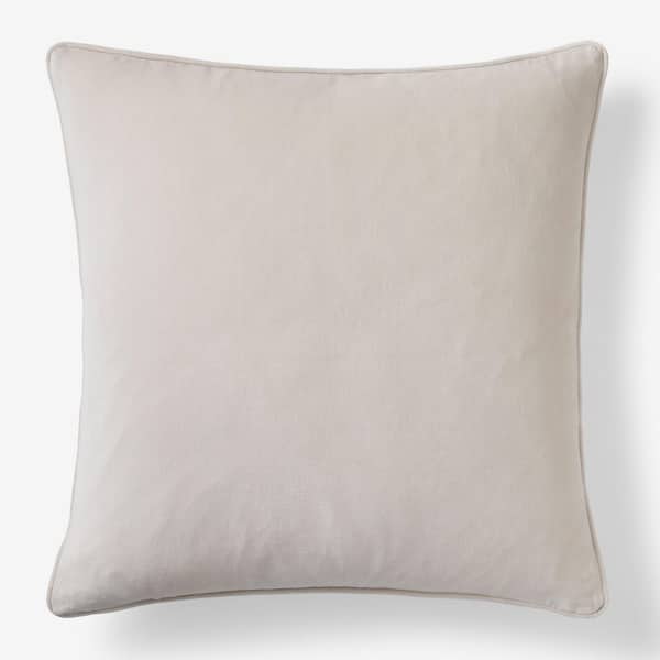 The Company Store Legends Luxury Sand Velvet 24 in. X  24 in. Throw Pillow Cover