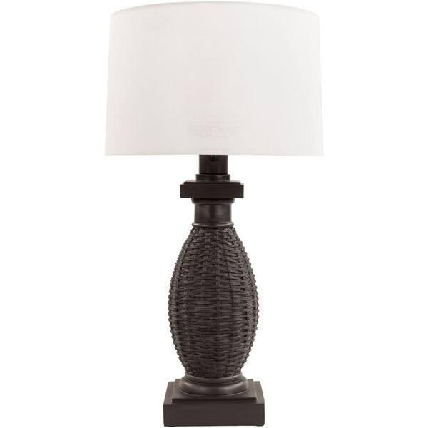 Artistic Weavers Oliver 28 in. Black Indoor/Outdoor Table Lamp with White Shade
