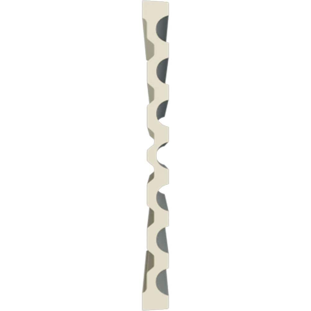 Primed Polyurethane Reeded Crown Moulding 94.5" Length